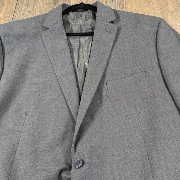 Michael Strahan Collection Blazer Sport Coat Mens 48L Gray Long Sleeve Button - Picture 3 of 12